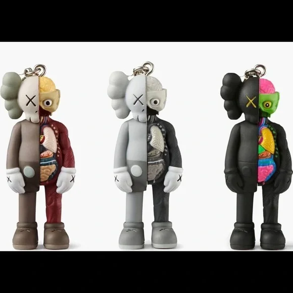 KAWS COMPANION (FLAYED) GREY キーホルダー kaws-companion-flayed-open-